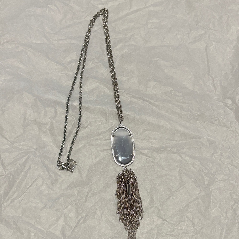 Kendra Scott Silver Tassel Necklace